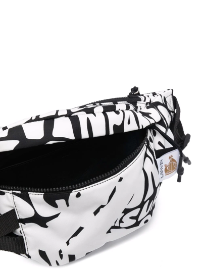 Shop Lanvin Bumpr Logo-print Belt Bag In Black