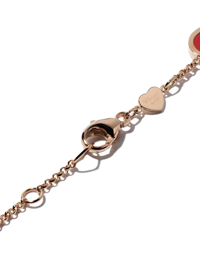 Shop Chopard 18kt Rose Gold Happy Hearts Diamond Bracelet