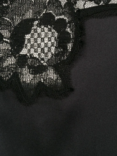 Shop Dolce & Gabbana Lace-trim Satin Camisole Top In Black