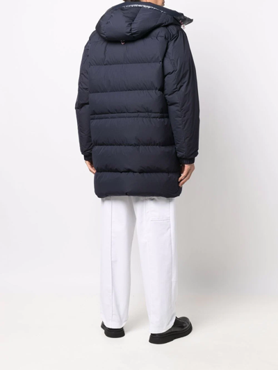 Shop Moncler Commercy Padded Parka Coat In Blue