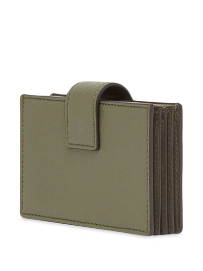 Shop Fendi F Motif Flat Cardholder In Green
