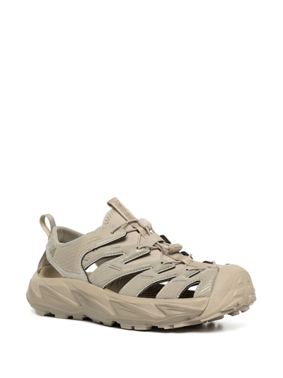 Shop Hoka One One Cut-out Sneakers In Nude