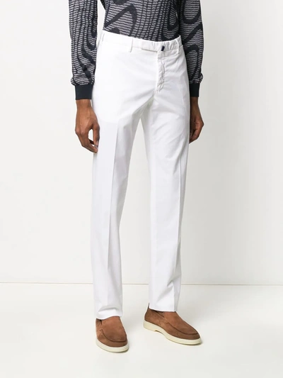 Shop Incotex Slim-fit Trousers In White