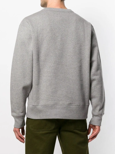 Shop Acne Studios Fairview Face Sweatshirt In Grey