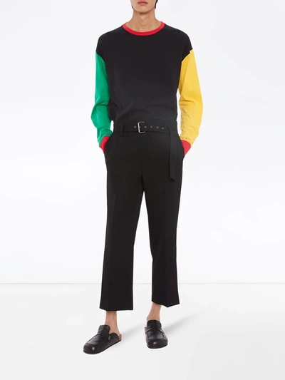 Shop Jw Anderson Belted Tailored Trousers In Black