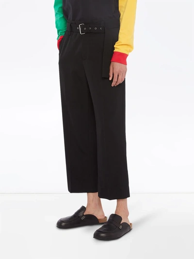 Shop Jw Anderson Belted Tailored Trousers In Black