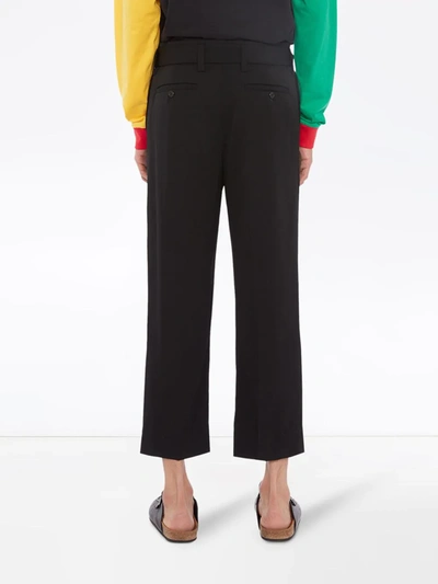 Shop Jw Anderson Belted Tailored Trousers In Black