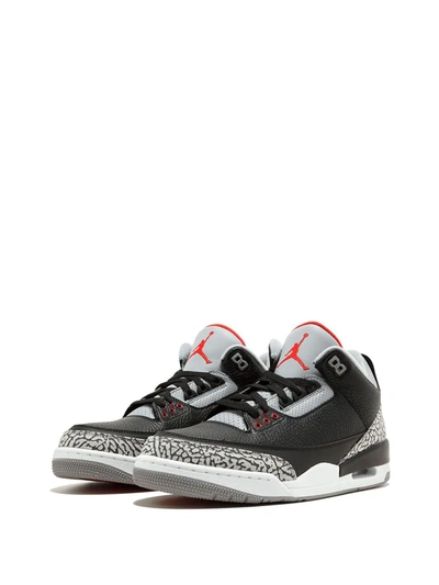 Jordan Air  3 Retro Og "black/cement" Sneakers In Black