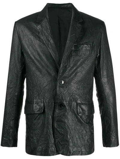 Shop Zadig & Voltaire Crinkle Effect Blazer In Black