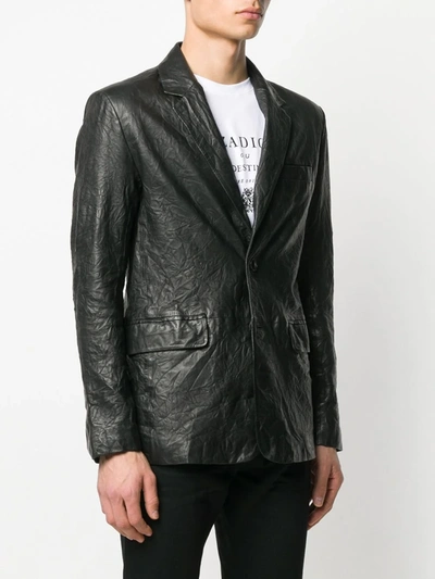 Shop Zadig & Voltaire Crinkle Effect Blazer In Black