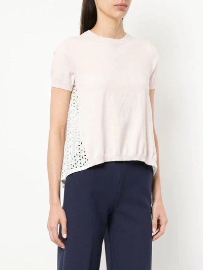Shop Onefifteen Broderie Anglaise Panel Top In Pink