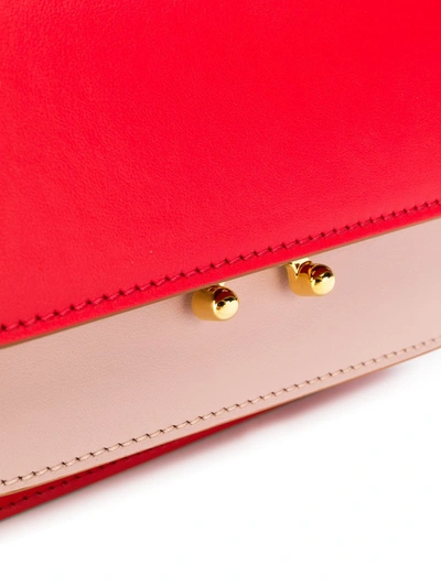 Shop Marni Small Trunk Shoulder Bag In Red