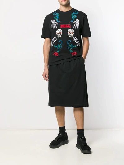 Shop Ktz Hell Print T-shirt In Black