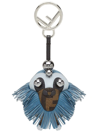 Shop Fendi Space Monkey Bag Charm In Brown