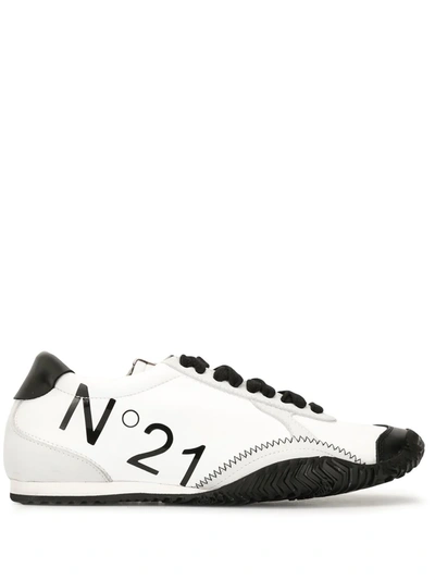 Shop N°21 Logo Detail Low-top Sneakers In White