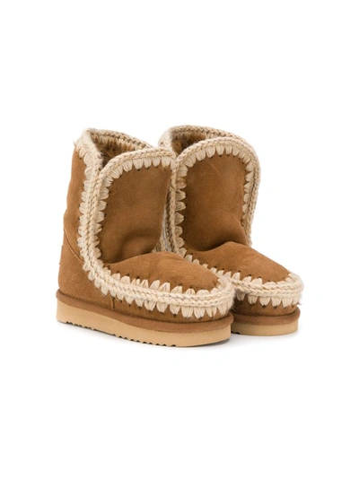 Shop Mou Mid-calf Eskimo Boots In Brown