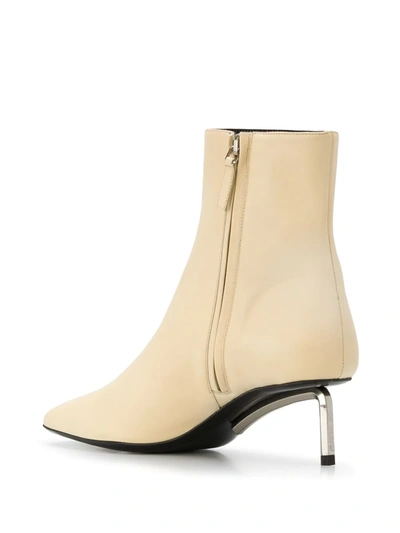 Shop Off-white Metallic-heel 55mm Ankle Boots In Neutrals