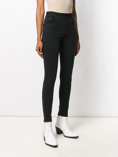Shop Msgm Stretch Slim-fit Jeans In Black