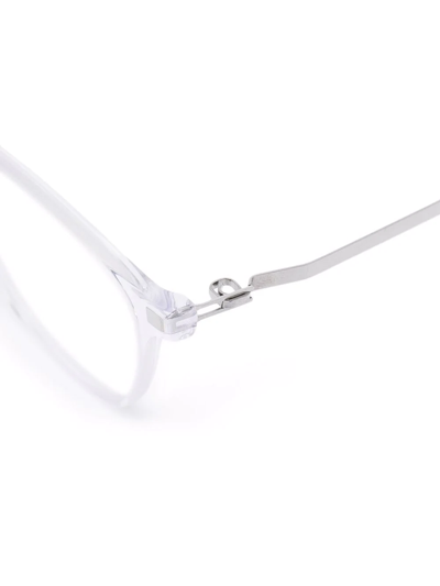 Shop Mykita Logo Square-frame Glasses In Silber