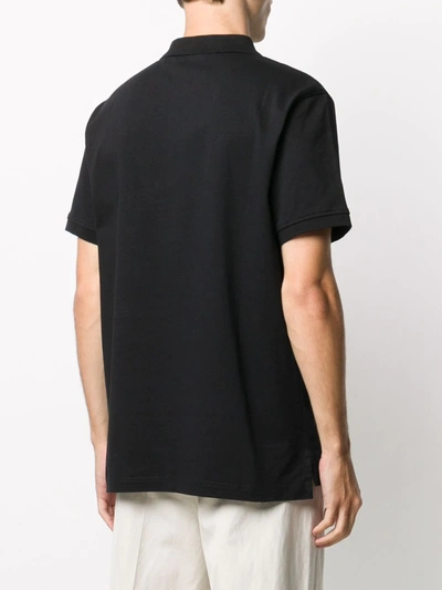 Shop Kenzo Logo-embroidered Polo Shirt In Black