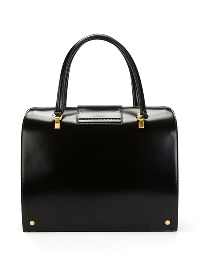 Thom Browne Mrs. Thom Leather Bag In Black