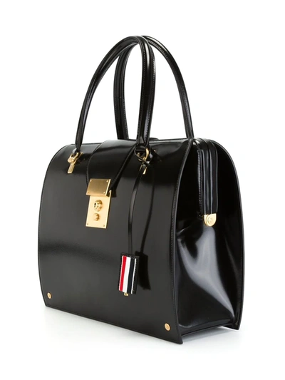 Thom Browne Mrs. Thom Leather Bag In Black