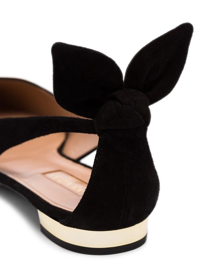 Aquazzura Love Affair 10mm Ballerina Shoes In Black