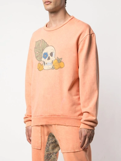 Shop Alchemist Printed Sweatshirt In Orange