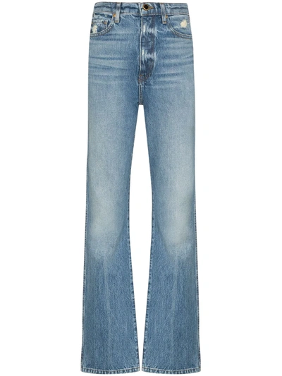 Shop Khaite The Danielle High-rise Jeans In Blue