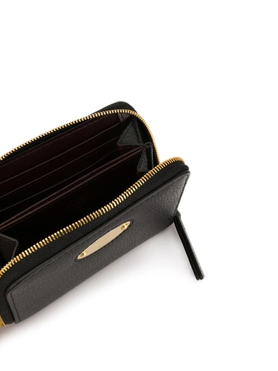 Mulberry Logo Plaque Wallet Wallets, Card Holders Black In Black