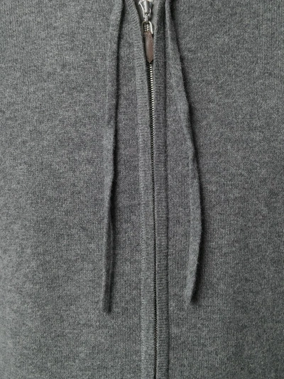 Shop N•peal Cashmere Knitted Hoodie In Grey