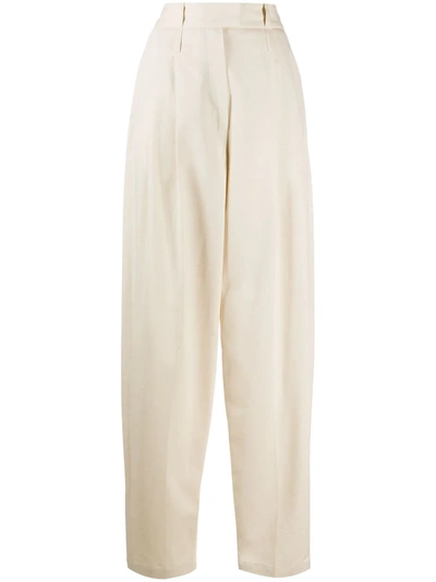 Shop Jejia Pleated Waist Trousers In Neutrals