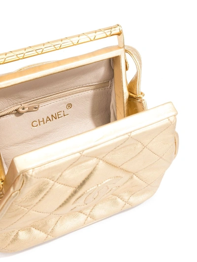 Pre-owned Chanel 1990 Quilted Shoulder Bag In Gold
