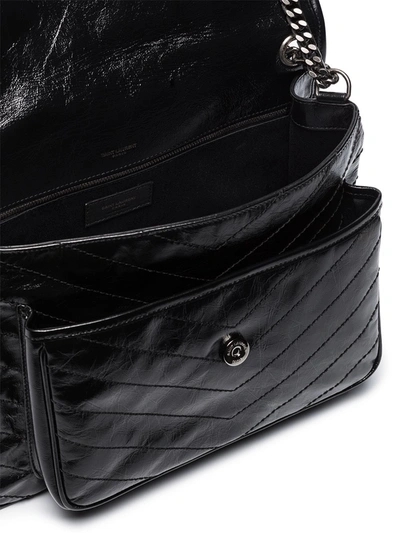 Shop Saint Laurent Medium Niki Chain Shoulder Bag In Black