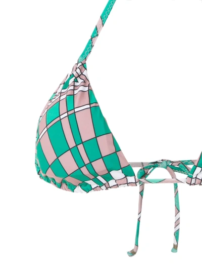 Shop Amir Slama Geometric Print Bikini Set In Green