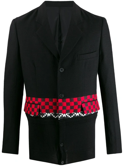 Shop Haider Ackermann Checked Stripe Blazer In Black