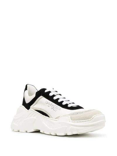 Shop Giambattista Valli Rhinestone Embellished Chunky Sneakers In White