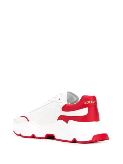 Shop Dolce & Gabbana Punch-hole Low-top Sneakers In White