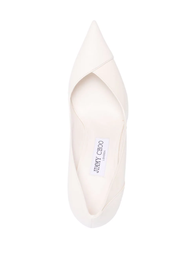 Jimmy Choo White Leather Pumps In White