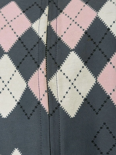 Pre-owned Fake Alpha Vintage 1950s Rockabilly Argyle Shirt Jacket In Grey