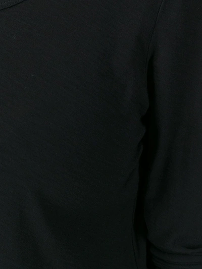 James Perse Round Neck Longsleeved T-shirt In Black