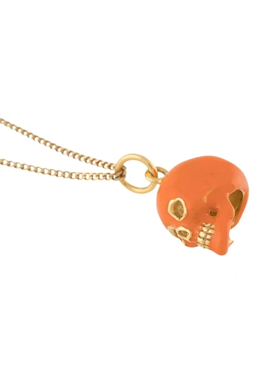 Shop True Rocks Skull Pendant Necklace In Gold
