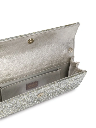 Shop Jimmy Choo Sweetie Glitter Clutch In Metallic