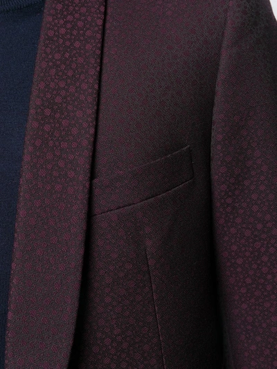 Pre-owned A.n.g.e.l.o. Vintage Cult 1960's Dotted Jacquard Blazer In Purple
