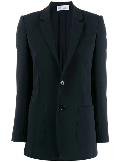 Shop Red Valentino Slim-fit Blazer Jacket In Black