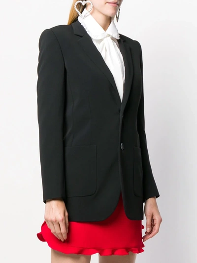 Shop Red Valentino Slim-fit Blazer Jacket In Black