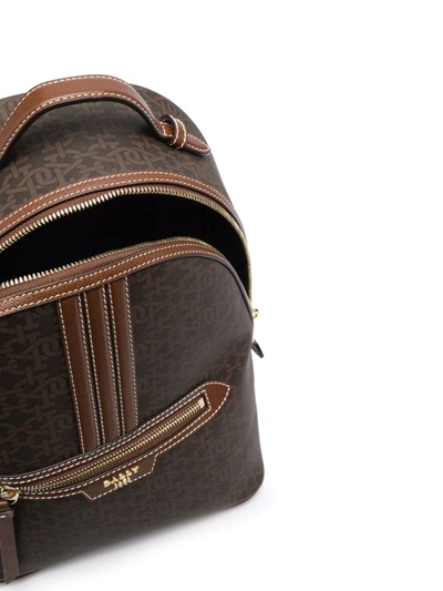 Bally Daffi Monogram-print Backpack In 褐色