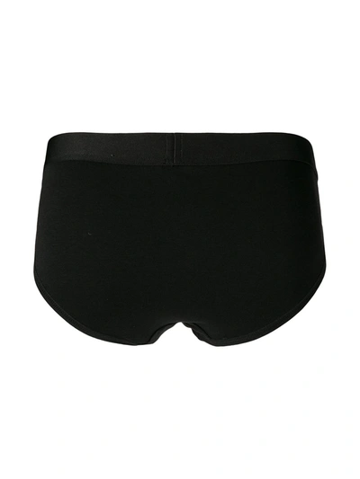 Shop Dsquared2 Logo Waistband Briefs In Black