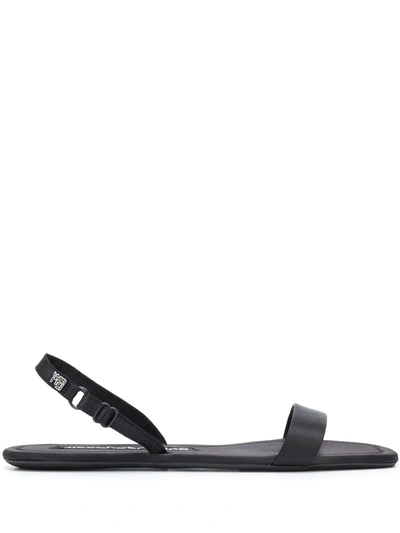 Shop Alexander Wang Satin Sandals In Black