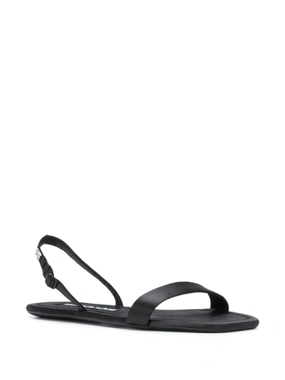 Shop Alexander Wang Satin Sandals In Black